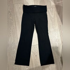 Black Foldover Yoga Pants